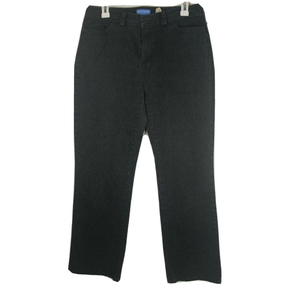 Dockers Women's Denim Grey Jean Pants Size 10 Medium 30x29 Regular Medium Wash